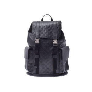 Gucci Guccissima Backpack Black Leather